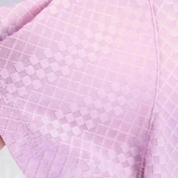 Lopez/Nancy Lopez Size S DeLux Dri pink geometric embossed short sleeve polo - Picture 5 of 16